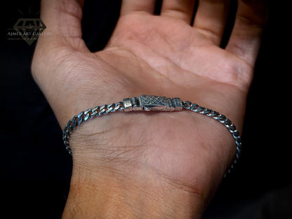 Men's Silver Lightweight Bracelet