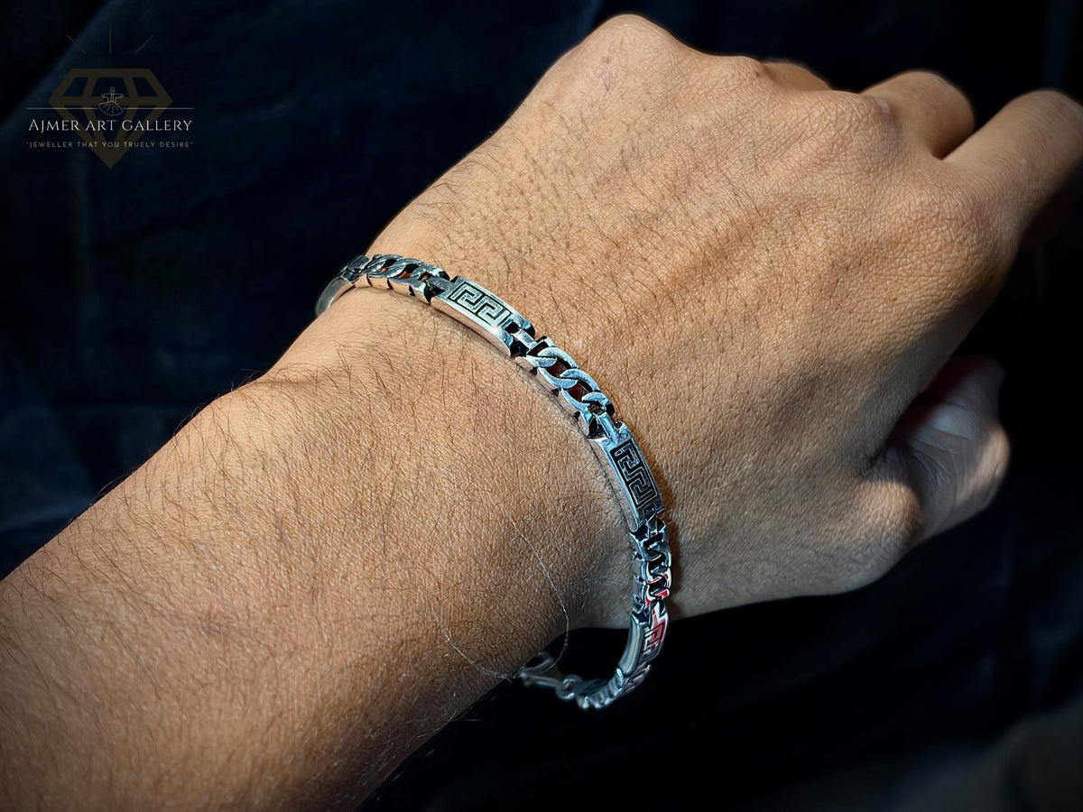 Men's Silver Lightweight Bracelet