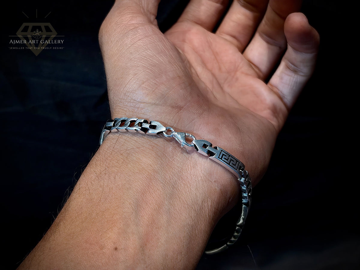 Men's Silver Lightweight Bracelet