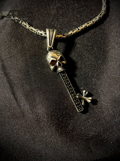 Men's Skull Key Pendant