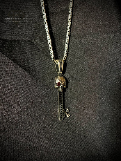Men's Skull Key Pendant