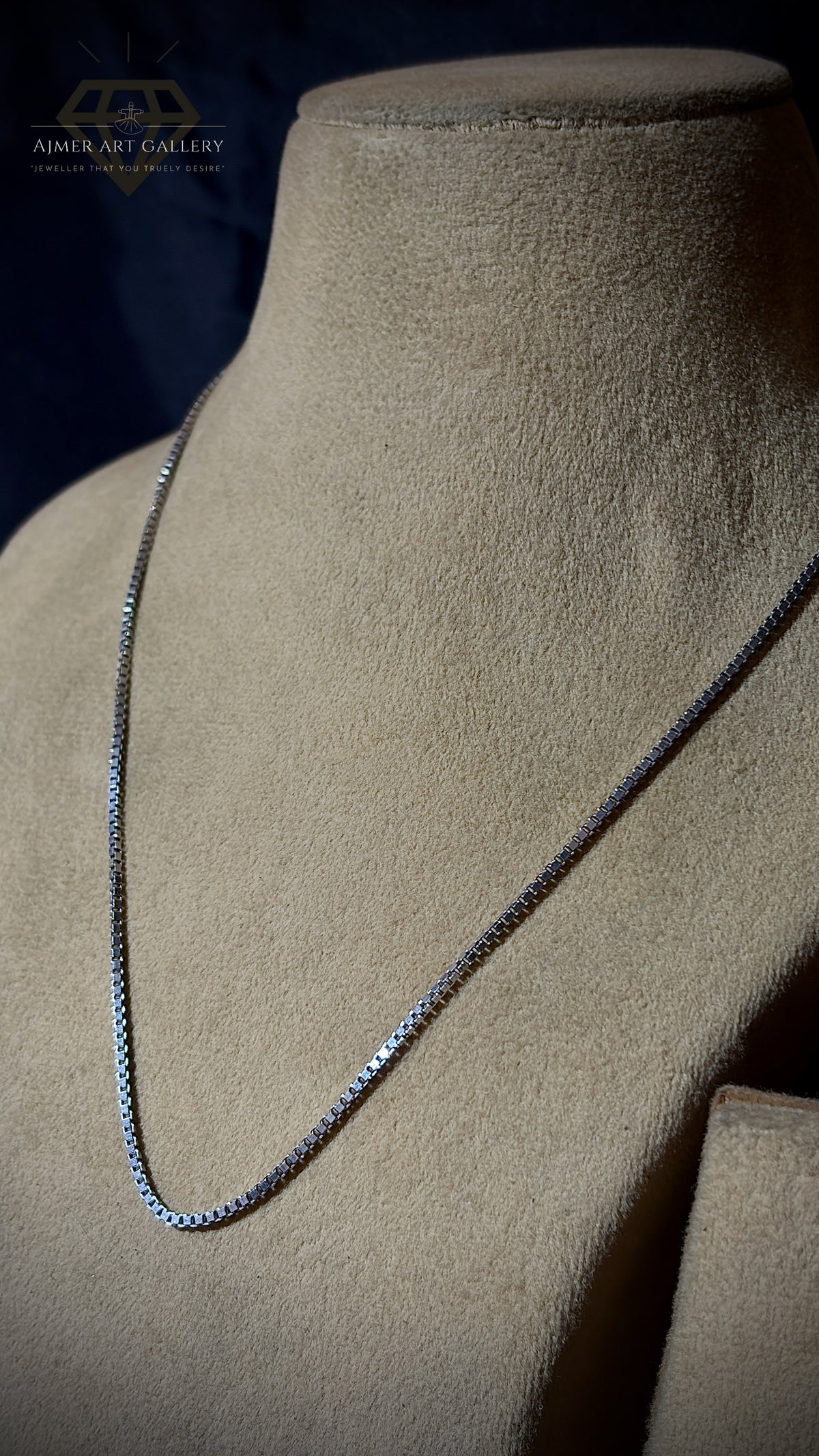 Classic Square Link Silver Chain