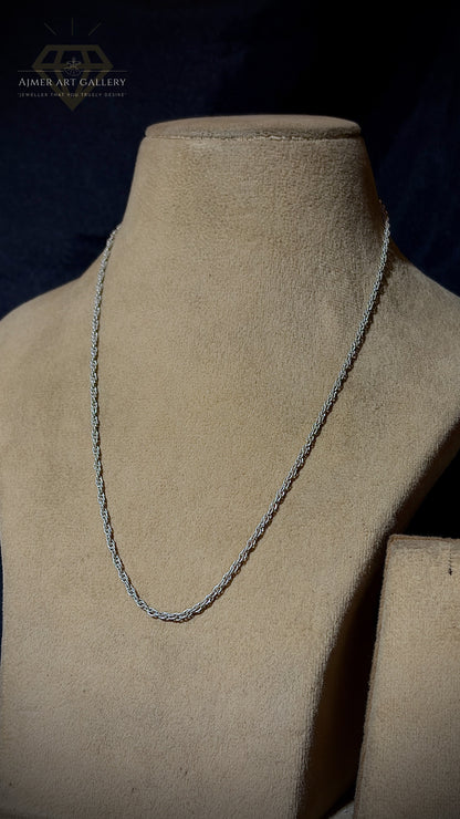 Classic Light Weight Silver Chain