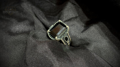 Men's Black American Diamond Ring