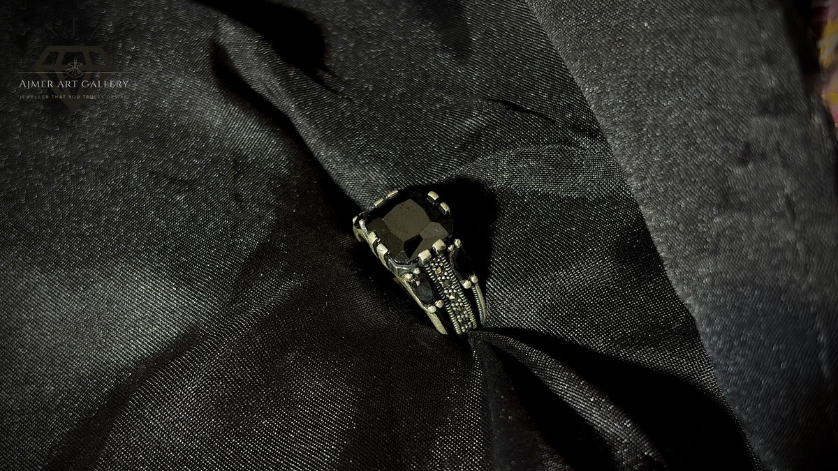 Men's Black American Diamond Ring