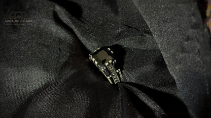 Men's Black American Diamond Ring