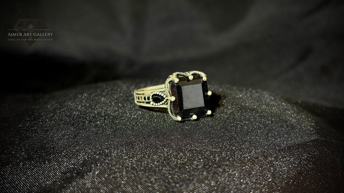 Men's Black American Diamond Ring