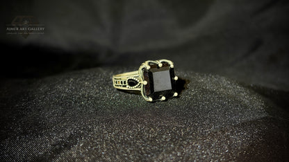 Men's Black American Diamond Ring
