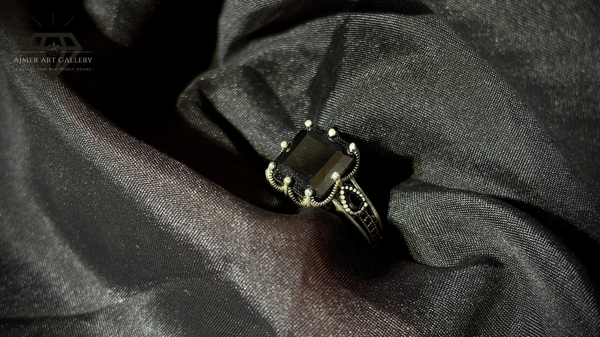 Men's Black American Diamond Ring