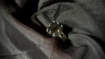 Men's Black American Diamond Ring