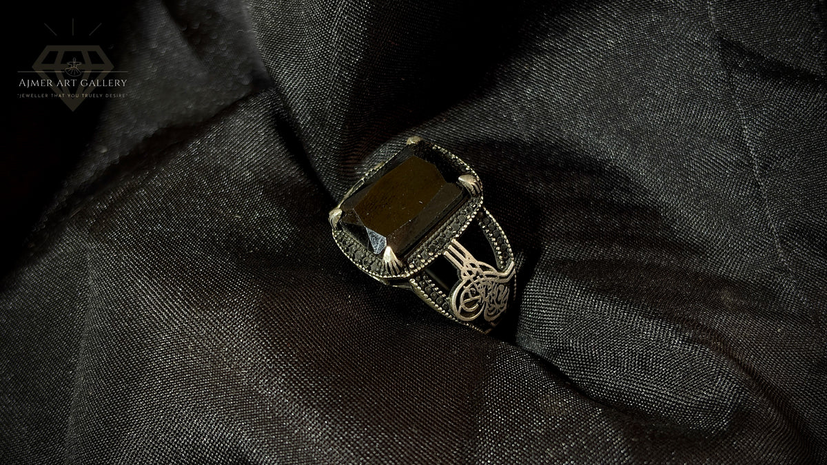 Men's Black American Diamond Ring
