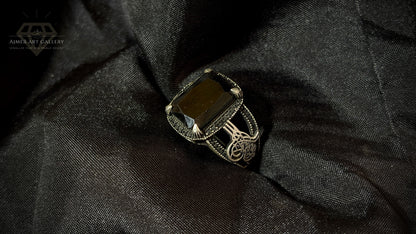 Men's Black American Diamond Ring