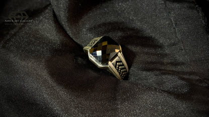 Men's Black American Diamond Ring