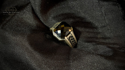 Men's Black American Diamond Ring