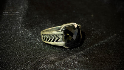 Men's Black American Diamond Ring