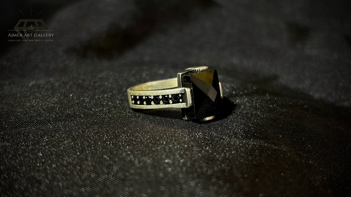 Men's Black American Diamond Ring