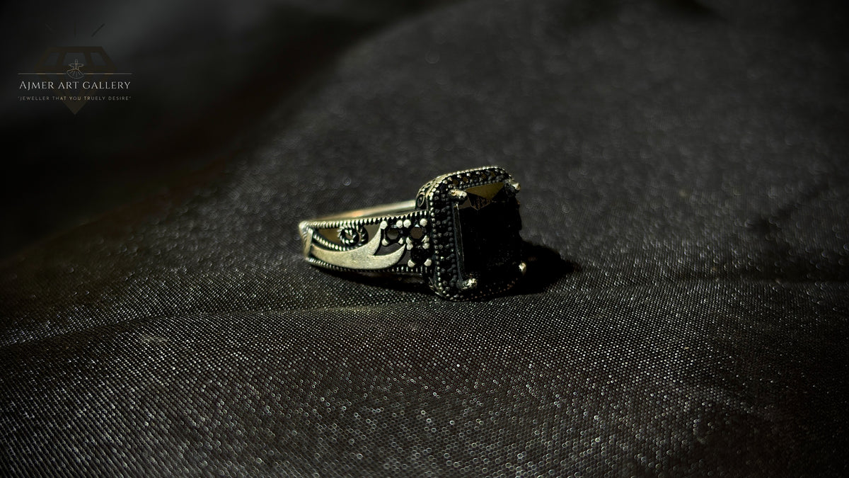 Men's Black American Diamond Ring