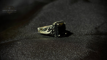 Men's Black American Diamond Ring