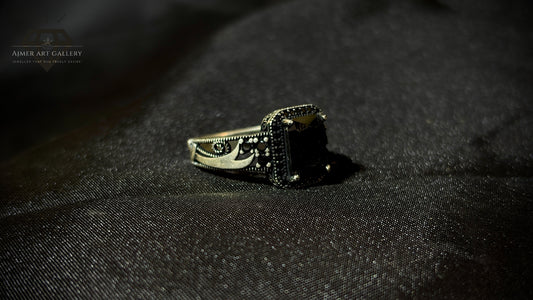 Men's Black American Diamond Ring