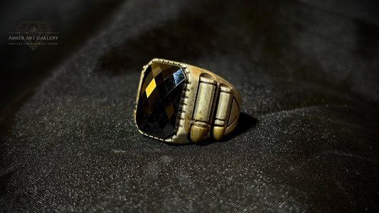 Men's Black American Diamond Ring