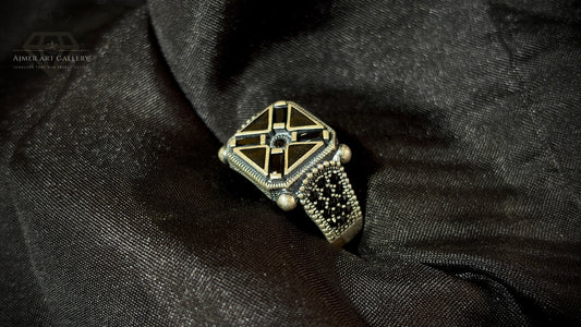 Men's Black American Diamond Ring