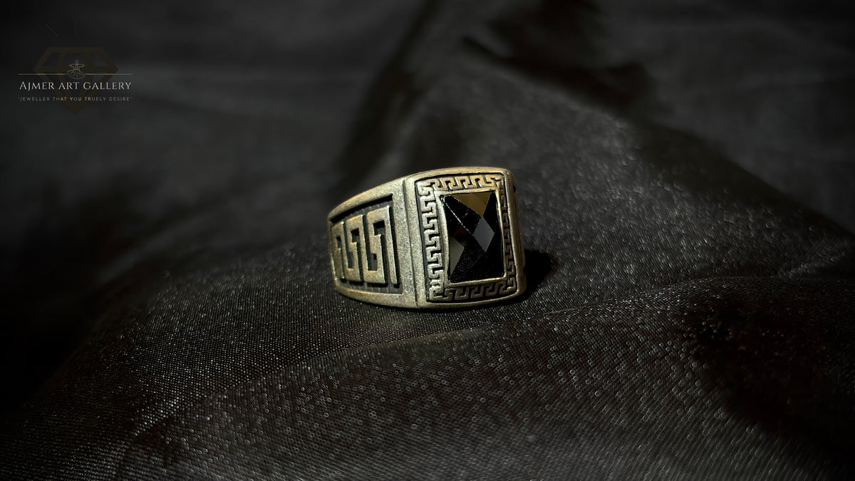 Men's Black American Diamond Ring