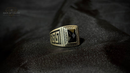 Men's Black American Diamond Ring