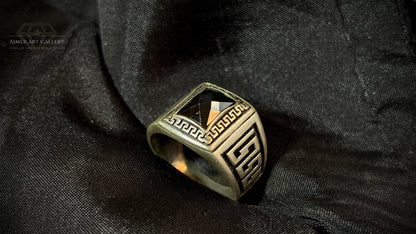 Men's Black American Diamond Ring