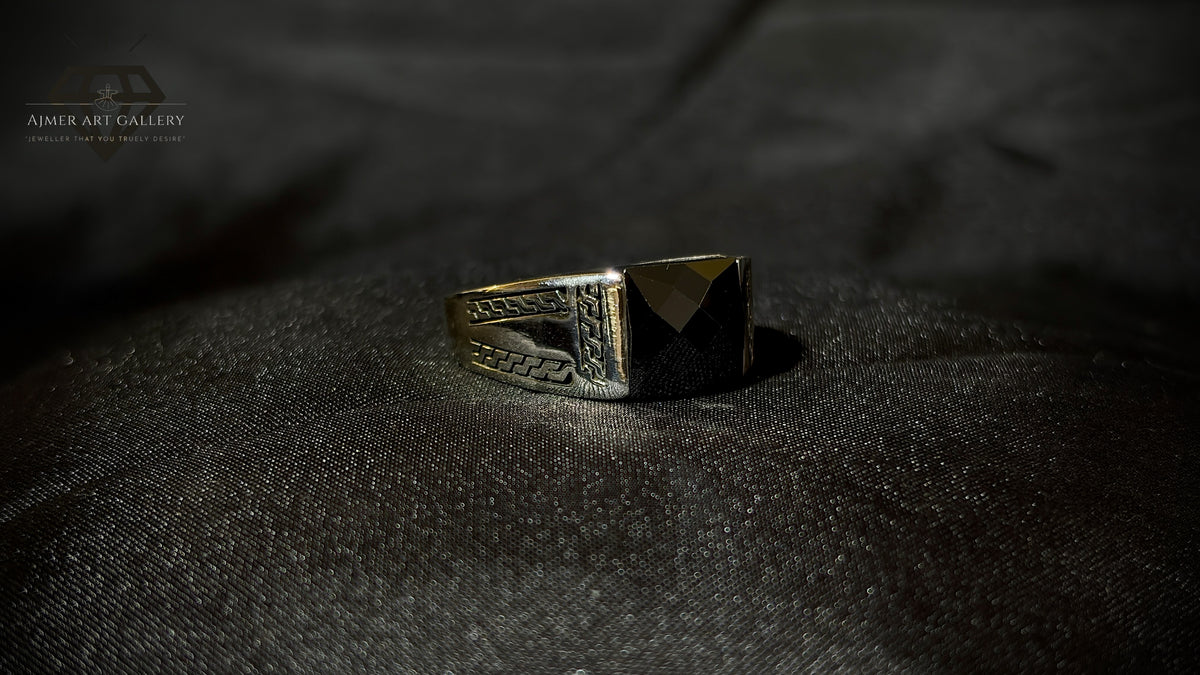 Men's Black American Diamond Ring