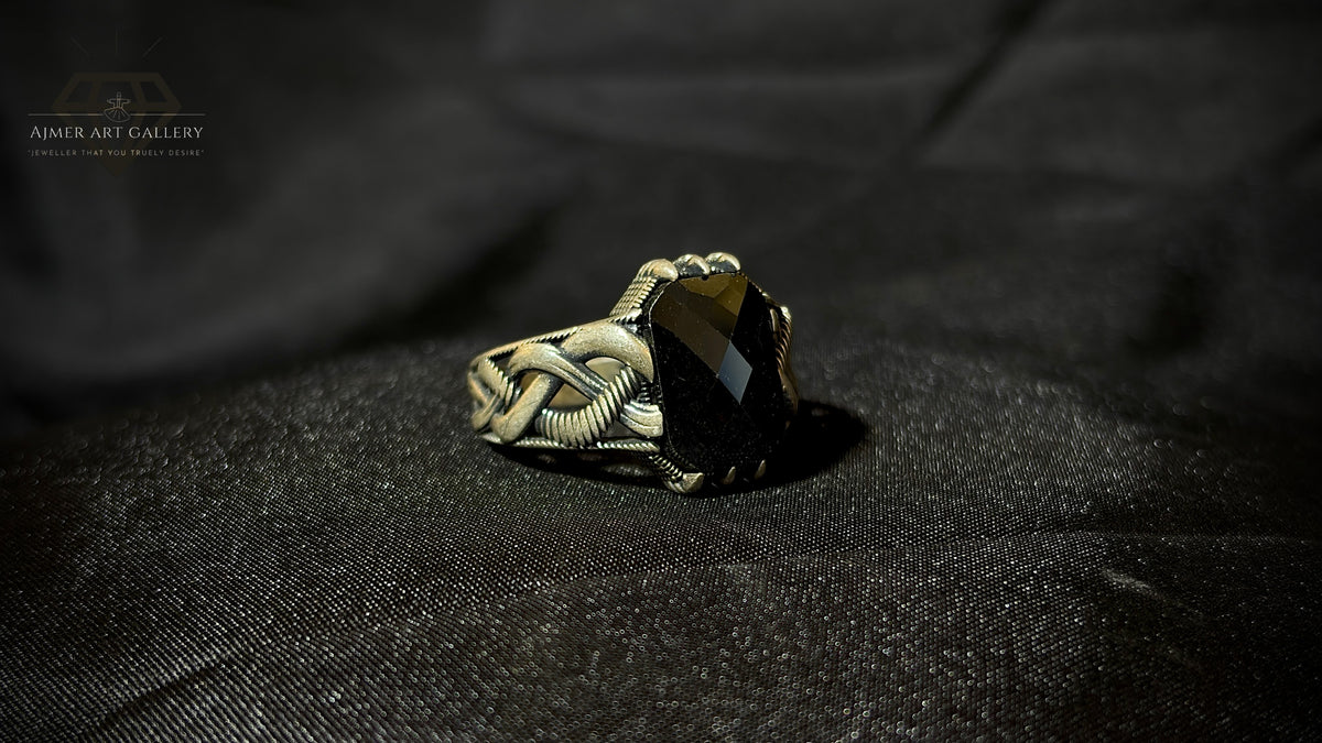 Men's Black American Diamond Ring
