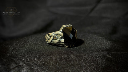 Men's Black American Diamond Ring