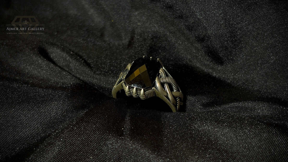 Men's Black American Diamond Ring