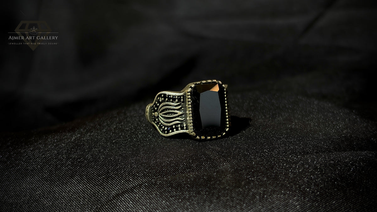 Men's Black American Diamond Ring