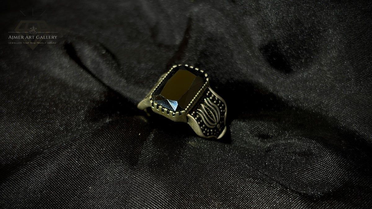 Men's Black American Diamond Ring