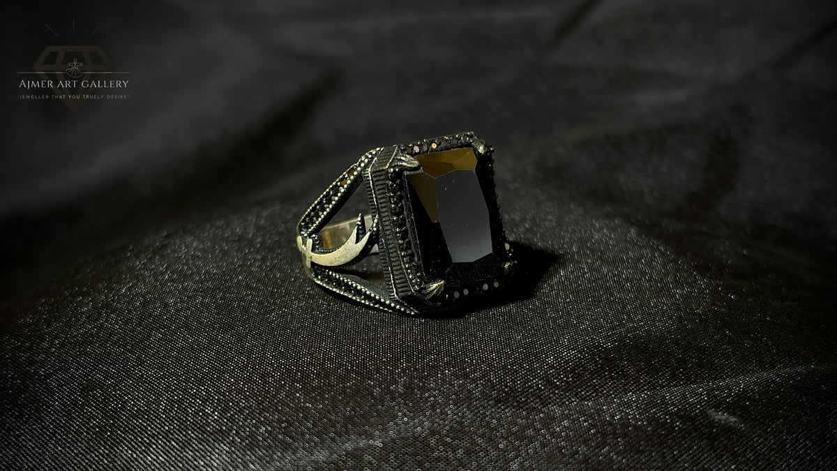 Men's Black American Diamond Ring