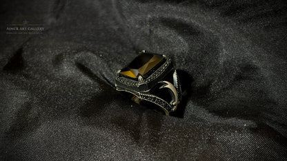 Men's Black American Diamond Ring