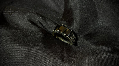 Men's Black American Diamond Ring