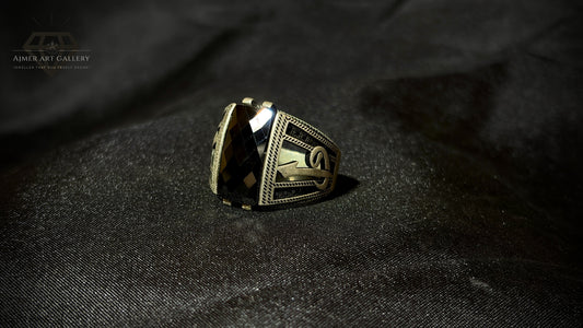Men's Black American Diamond Ring