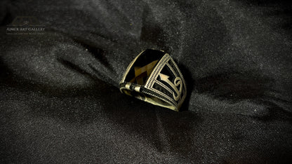 Men's Black American Diamond Ring