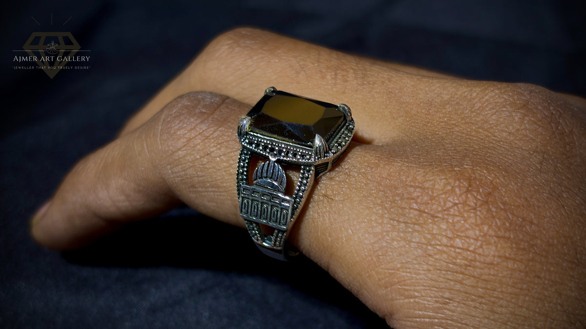 Men's Black American Diamond Ring