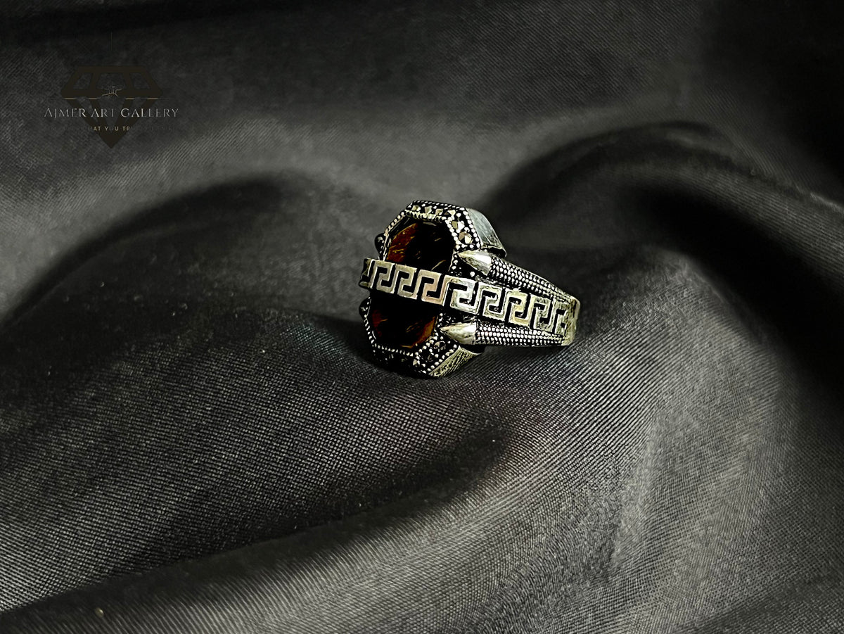 Black Aqeeq Ring