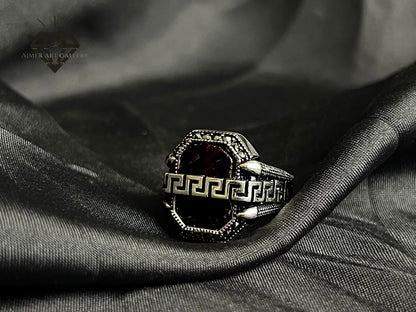 Black Aqeeq Ring