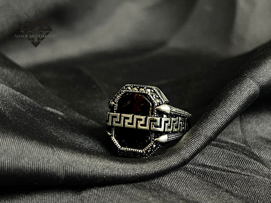 Black Aqeeq Ring