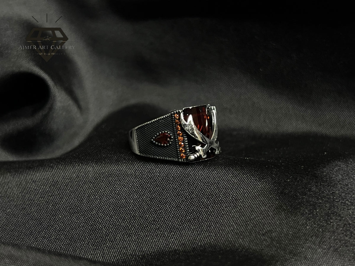 Green Aqeeq Ring
