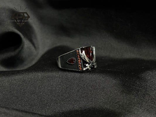 Green Aqeeq Ring