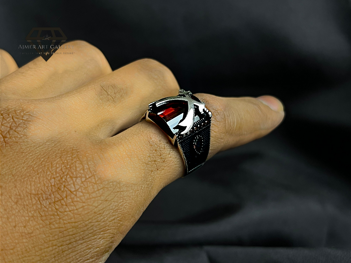 Green Aqeeq Ring