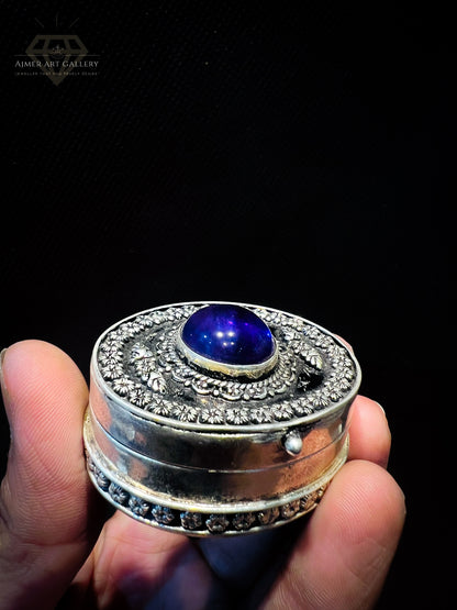 Royal Blue Gemstone 92.5 Silver Box