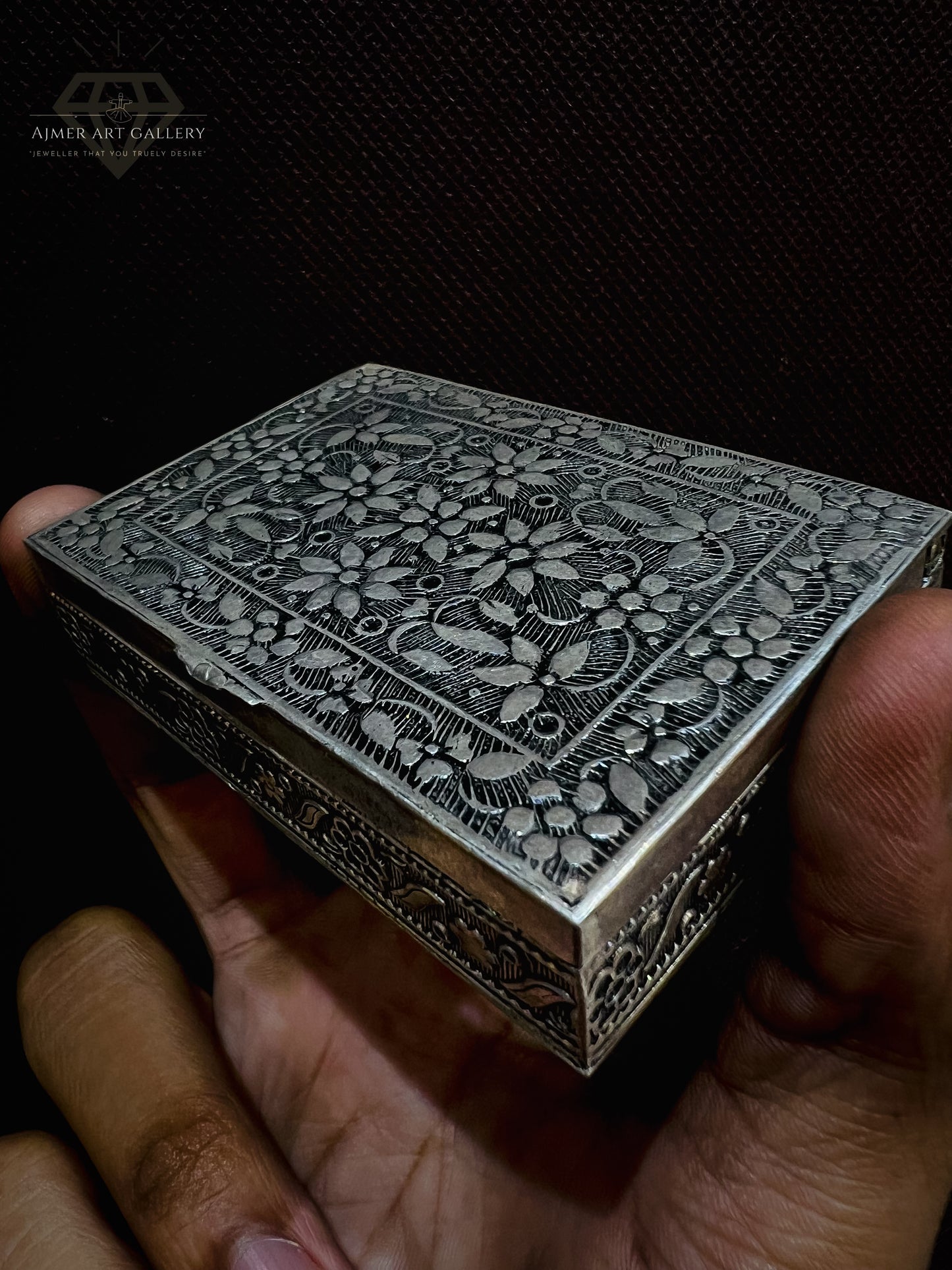 Engraved 92.5 Sterling Silver Box