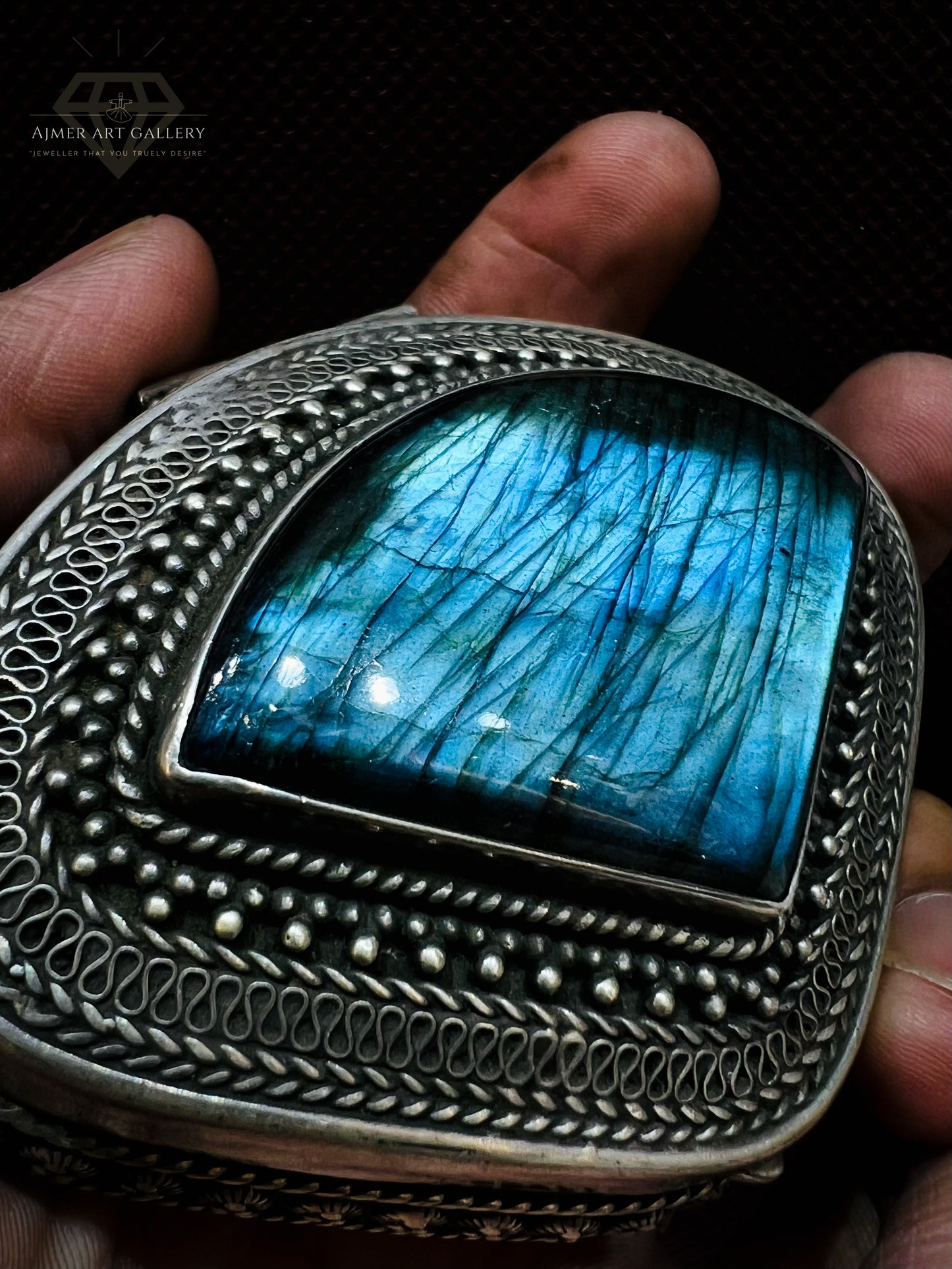 Royal Blue Gemstone 92.5 Silver Box