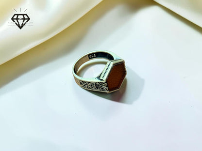 Red Aqeeq Ring